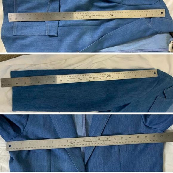 VINTAGE Denim Blazer Jacket - Picture 6 of 8